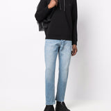 Emporio Armani Hooded sweatshirt with micro logo patch
