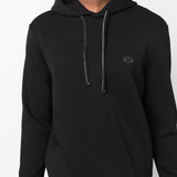 Emporio Armani Hooded sweatshirt with micro logo patch