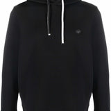 Emporio Armani Hooded sweatshirt with micro logo patch