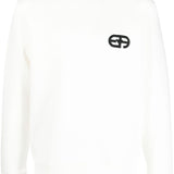 Emporio Armani Double-jersey sweatshirt with embossed embroidered EA logo