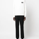 Emporio Armani Double-jersey sweatshirt with embossed embroidered EA logo