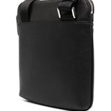 Emporio Armani ASV regenerated Saffiano leather flat shoulder bag with eagle plate