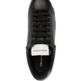 Emporio Armani tumbled leather sneakers