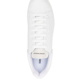 Emporio Armani White Low Top Sneakers Tongue Logo Patch