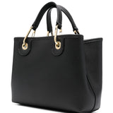 Emporio Armani Black Embossed Logo Handbag