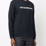 Emporio Armani Modal-blend sweatshirt with logo print
