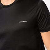 Emporio Armani ASV Lyocell blend jersey T-shirt with micro logo lettering