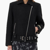 Ganni Black Boucle Wool Jacket