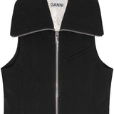 Ganni Sleeveless tank top with zip