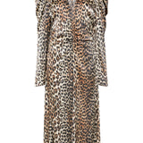 Ganni leopard-print Ruched Midi Dress