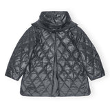 Ganni Shiny Quilt Midi Jacket