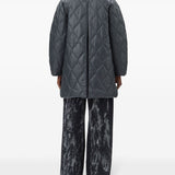 Ganni Shiny Quilt Midi Jacket