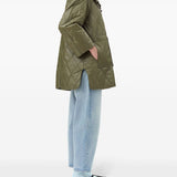 Ganni Shiny Quilt Midi Jacket