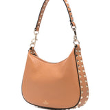 Valentino Garavani Rockstud Hobo In Pomegranate Calfskin