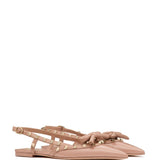 Valentino Garavani Rockstud Bow Slingback Ballerina In Patent Leather