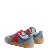 Valentino Garavani Upvillage Low Top Sneaker In Split Leather And Calfskin Nappa Leather