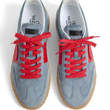 Valentino Garavani Upvillage Low Top Sneaker In Split Leather And Calfskin Nappa Leather
