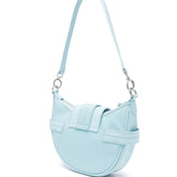 Ganni Light Blue Foldover Small Shoulder Bag