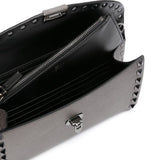 Valentino Garavani Clutch Silver Rockstud Detachable Chain