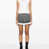 Thom Browne White Sleeveless Polo Top
