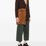 Valentino Garavani Nellcôte Suede Shoulder Bag With Fringes