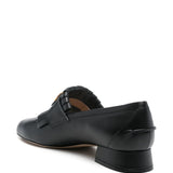Valentino Garavani Vlogo Signature Calfskin Fringe Sabot Moccasin 25mm