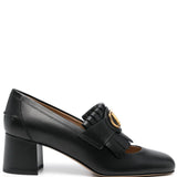 Valentino Garavani VLogo Black Fringe Signature Pumps