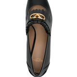 Valentino Garavani VLogo Black Fringe Signature Pumps