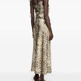 Acne Studios Brown Snakeskin Print Dress