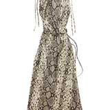Acne Studios Brown Snakeskin Print Dress
