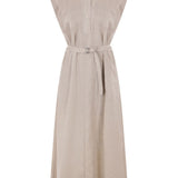 Brunello Cucinelli Sand Beige Belted Shirtdress
