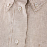 Brunello Cucinelli Sand Beige Belted Shirtdress