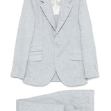 Brunello Cucinelli single-breasted linen suit