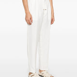Brunello Cucinelli linen blend drawstring trousers