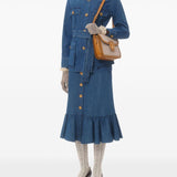 Valentino Denim Midi Skirt