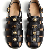 Valentino Garavani Vlogo Signature Fisherman Sandal In 20mm Calfskin