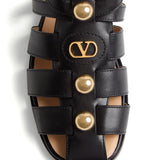 Valentino Garavani Vlogo Signature Fisherman Sandal In 20mm Calfskin