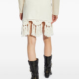 Isabel Marant White Macrame Fringe Skirt