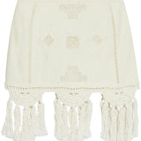 Isabel Marant White Macrame Fringe Skirt