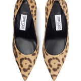 Jimmy Choo Love 85 Leopard Print Pony Pumps