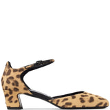 Jimmy Choo Camel LeopardPrintCalfHair Pixie Buckle Pumps