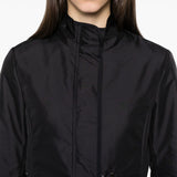 Fay Navy Front Zip Car Coat