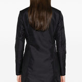 Fay Navy Front Zip Car Coat