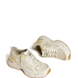 Golden Goose White Yellow Panelled Edition Sneakers