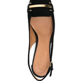 Tod's Black Buckle Fastening Slingback Signature Pumps