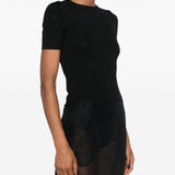 Balenciaga Black Perforated BB T Shirt