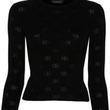 Balenciaga Black BB Pattern Knit Jumper