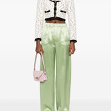 Valentino wide leg silk trousers
