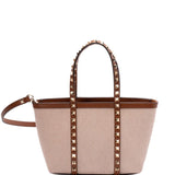 Valentino Garavani Rockstud canvas mini tote bag