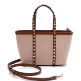 Valentino Garavani Rockstud canvas mini tote bag
